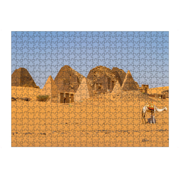 artboxONE Puzzle "Meroes Pyramiden" artboxONE - Architektur,Reise / Afrika - Pyramide,Pyramiden,Sudan,Meroe,Nubien,Wüste,Sahara,Afrika,Pharao