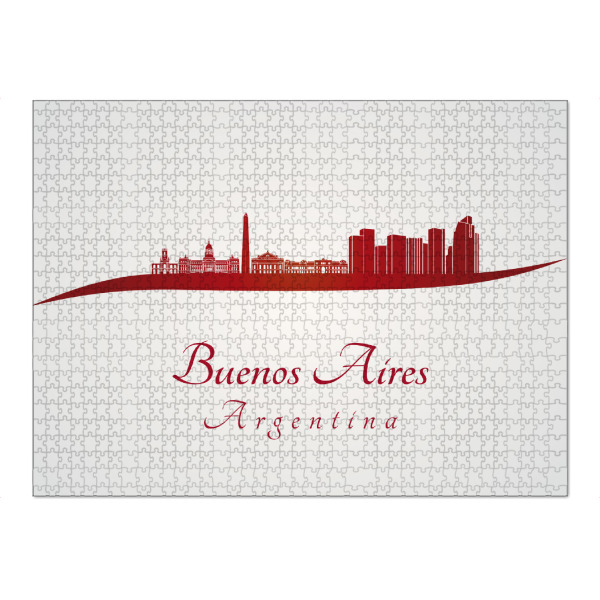Puzzle Ravensburger "Skyline von Buenos Aires in Rot" artboxONE - Städte,Architektur
