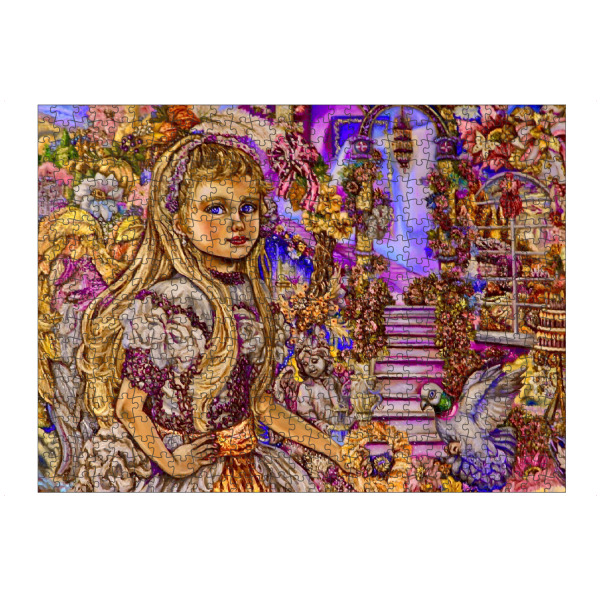 artboxONE Puzzle "Herbstengel Kia bunt" artboxONE - Menschen,Weihnachten - Engel,Herbst,Fantasie,Religion,Bunt - Bild engel
