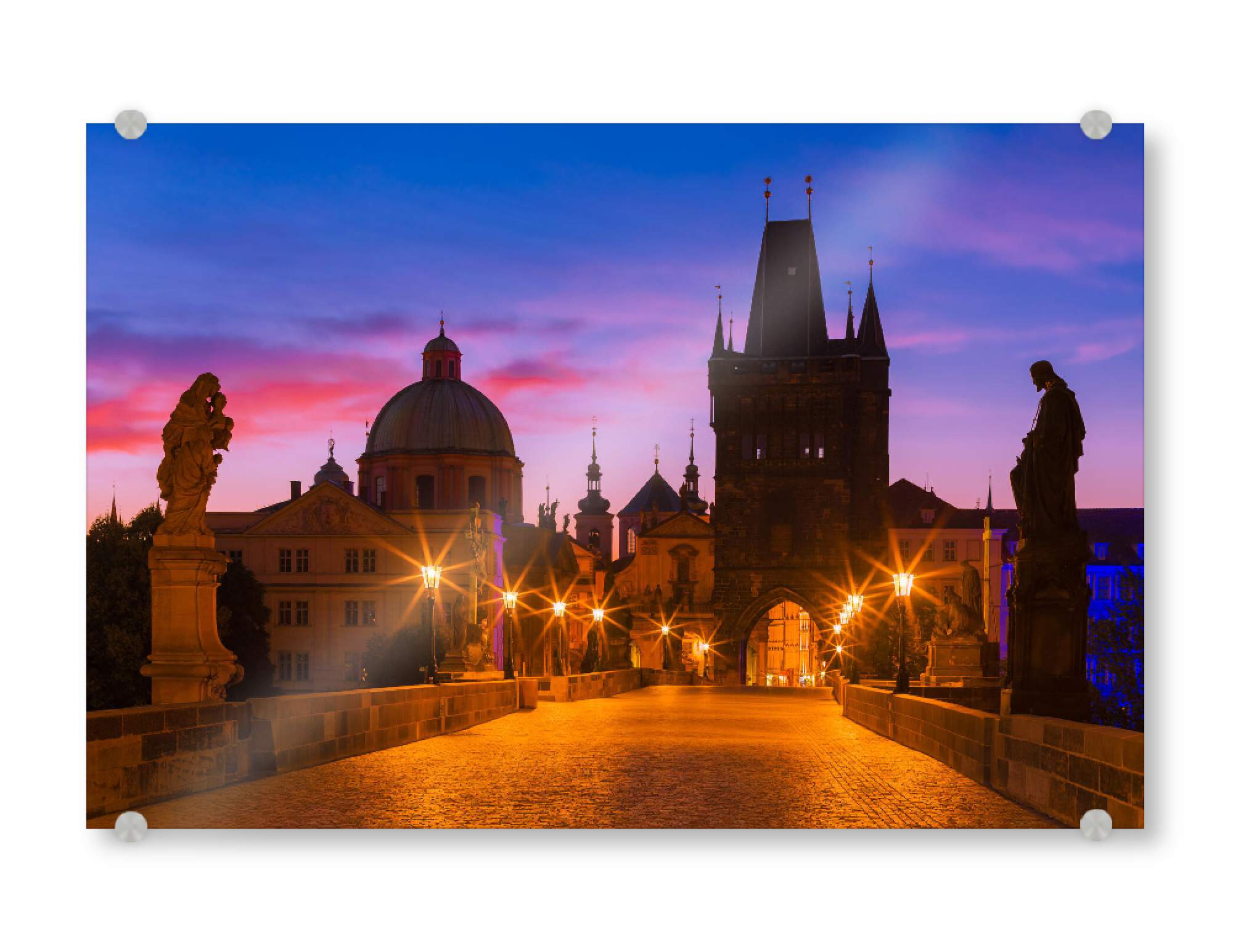 Acrylglasbild "Prag im Morgengrauen, Tschechien" artboxONE - Reise,Architektur,Städte / Prag