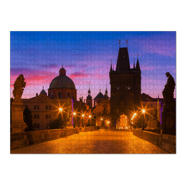 Puzzle Ravensburger "Prag im Morgengrauen, Tschechien" artboxONE - Reise,Architektur,Städte / Prag