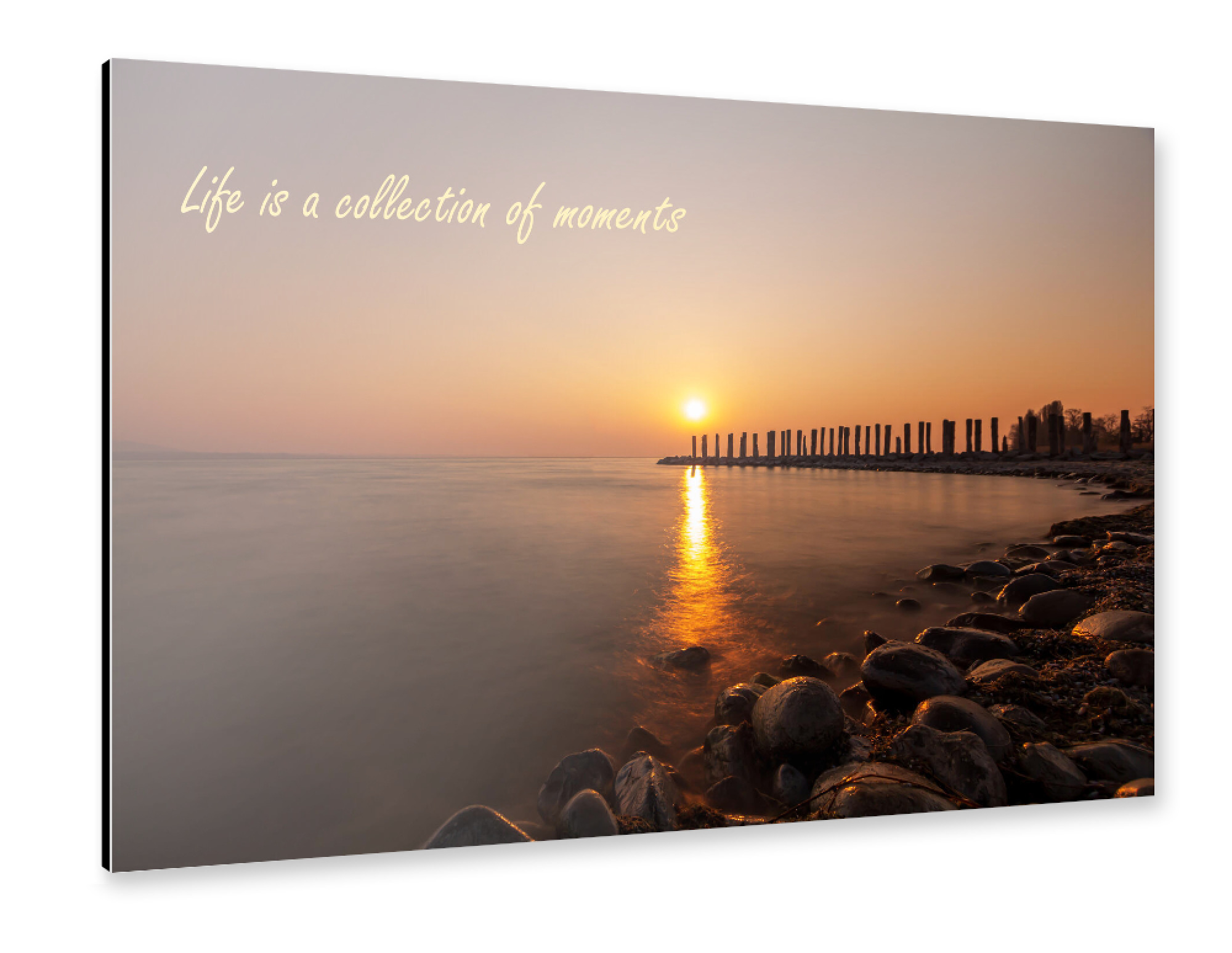 Alu-Dibond "Life is a collection of memories" 75x50 cm artboxONE
