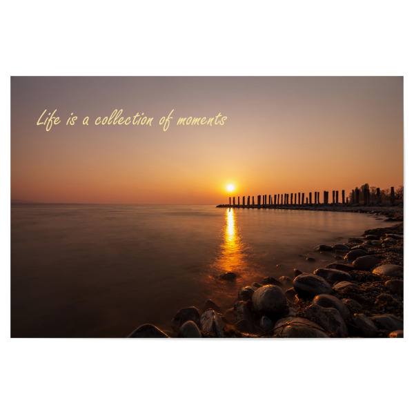 Poster 30x20 cm "Life is a collection of memories" artboxONE - Typografie,Natur,Lustig