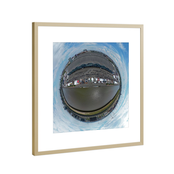 Poster mit Rahmen Gold "Hamburg-Großmarkt - Südseite" artboxONE - Städte,Städte / Hamburg,Reise,Architektur,Reise / Länder