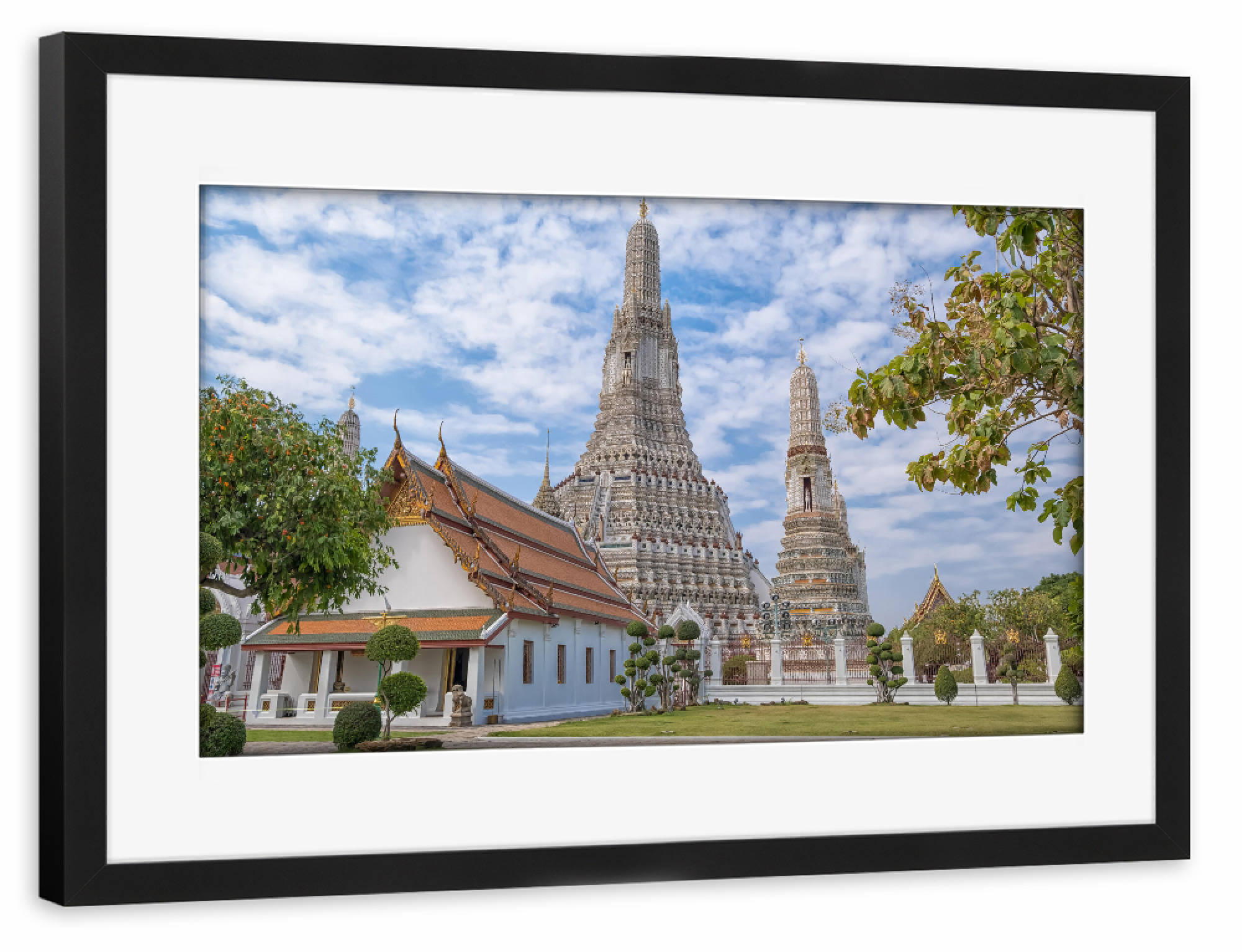 Poster mit Rahmen schwarz "Wat Arun-Tempel" artboxONE - Städte,Reise,Reise / Asien,Reise / Länder,Städte / Weitere