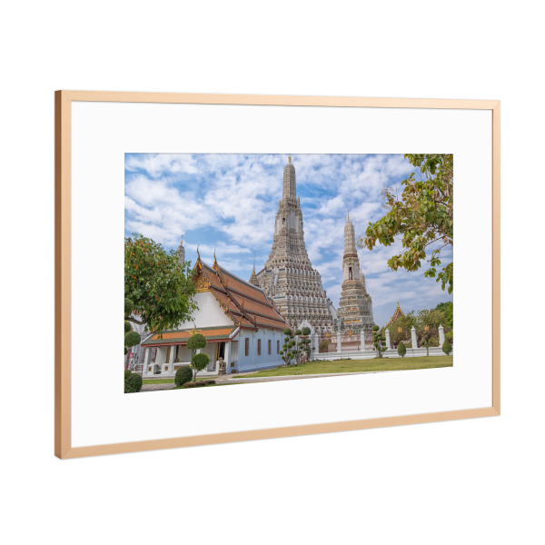 Poster mit Rahmen Kupfer "Wat Arun-Tempel" artboxONE - Städte,Reise,Reise / Asien,Reise / Länder,Städte / Weitere