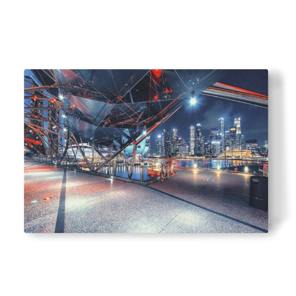 Leinwandbild "Helix-Brücke" artboxONE - Städte,Reise,Architektur,Reise / Länder,Städte / Singapur