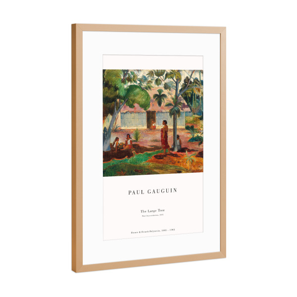 Poster mit Rahmen Kupfer "Gauguin - Der große Baum" artboxONE - Natur,Reise,Menschen