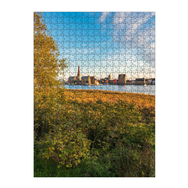 artboxONE Puzzle "Stadt, Baum, Schilf, Fluss" artboxONE - Natur,Reise,Architektur,Städte / Weitere