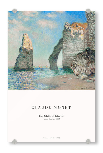 Acrylglasbild "Monet - Die Küste von Étretat" artboxONE - Natur,Reise,Reise / Strand und Meer