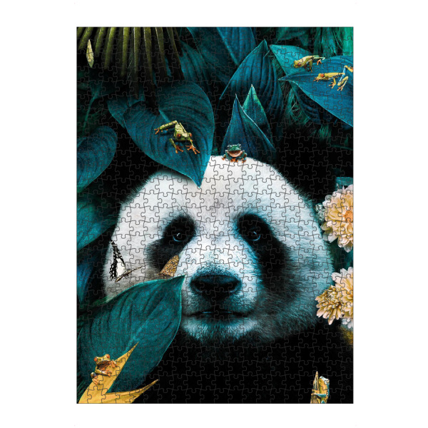 artboxONE Puzzle "Dschungel-Panda" artboxONE - Natur,Floral,Tiere - Panda,Pandabär,Bär,Dschungel,Blumen,Tier,Floral,Pflanzen,Blätter - Bild panda