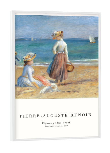Poster mit weißem Rahmen "Renoir - Frauen am Strand" artboxONE - Menschen,Reise / Strand und Meer