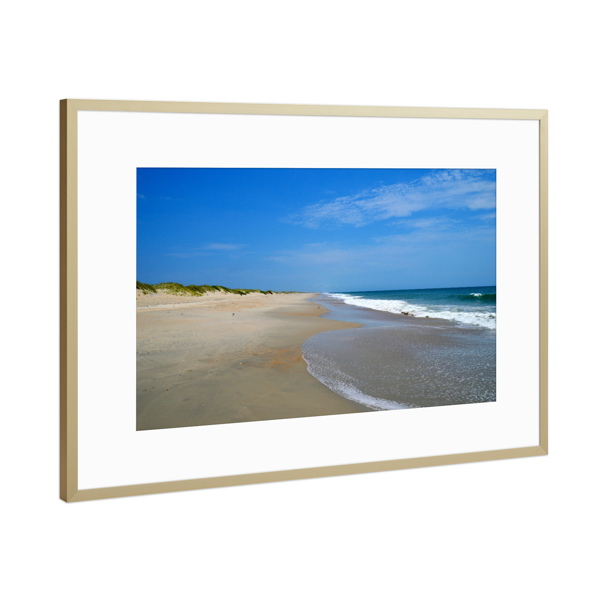 Poster mit Rahmen Gold "Ein schöner Strand" artboxONE - Natur,Reise,Reise / Strand und Meer,Reise / Länder