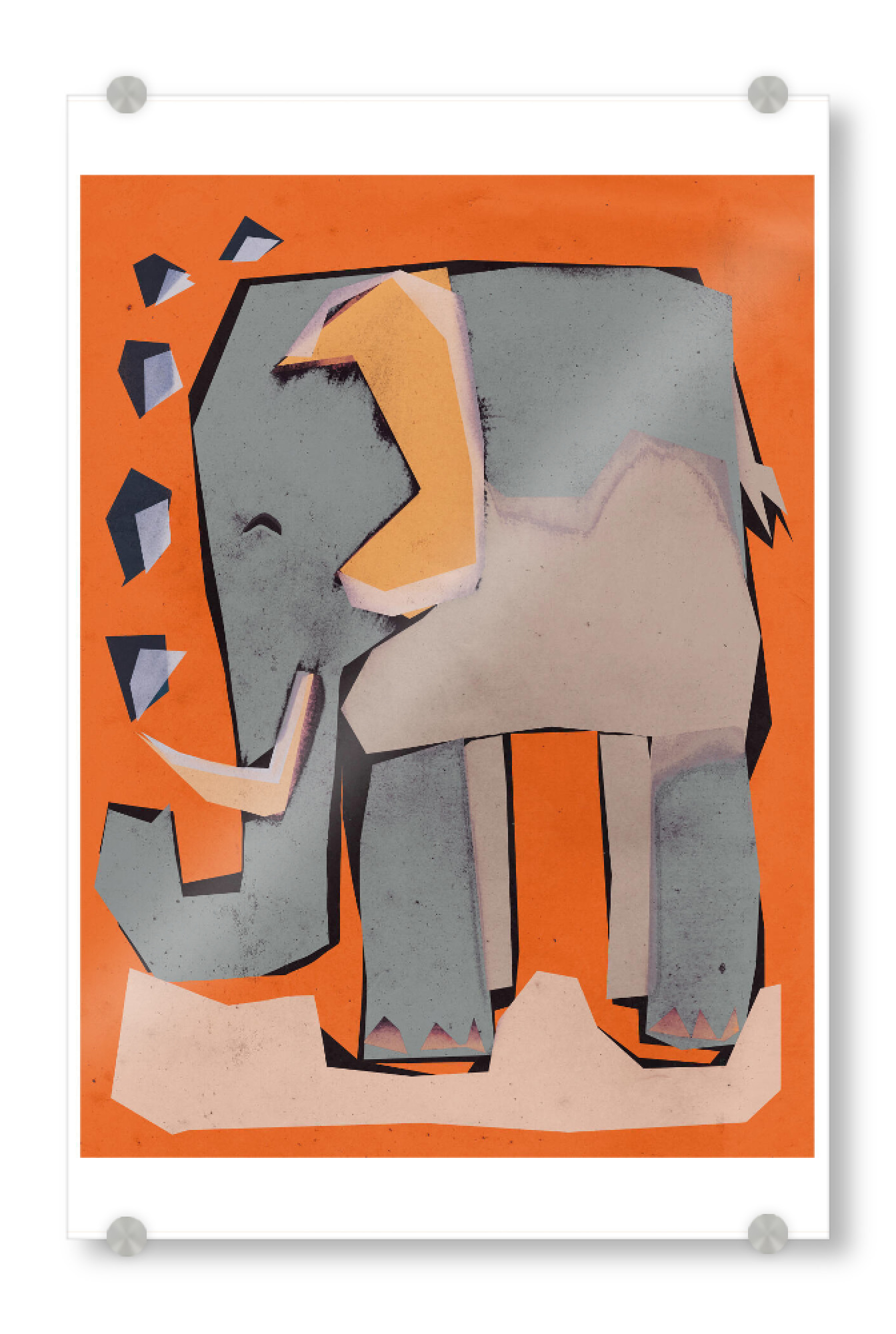 Acrylglasbild "Happy Elephant" artboxONE - Tiere,Abstrakt