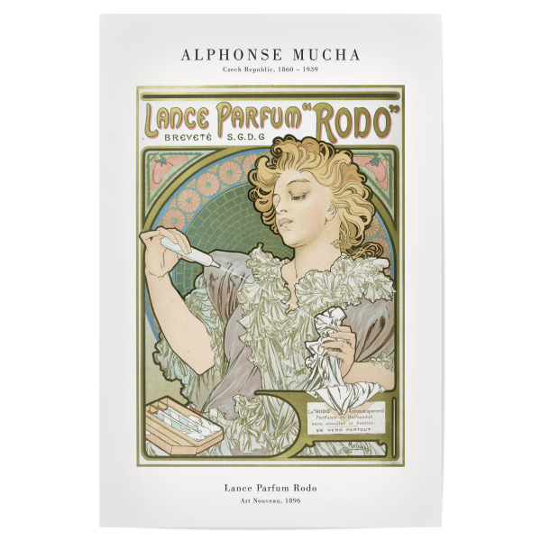 Poster "Mucha - Lance Parfum Rodo" artboxONE - Floral,Menschen,Für Mama