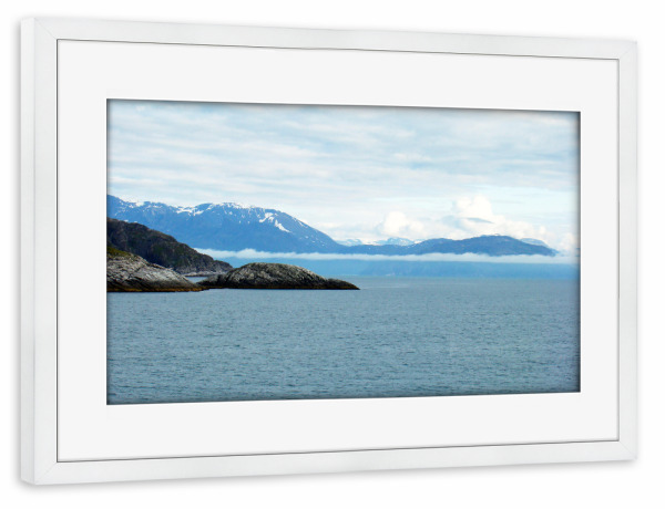 Poster mit Rahmen weiß "Die herrliche Küste Norwegens" artboxONE - Natur,Reise,Reise / Strand und Meer,Reise / Länder