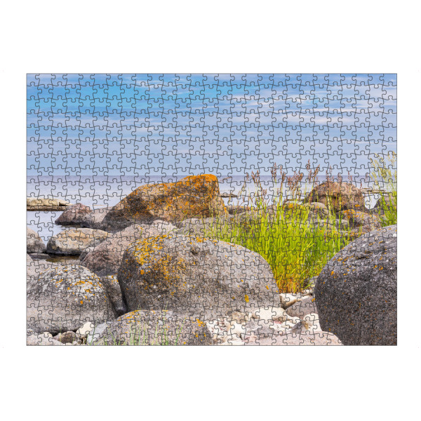 artboxONE Puzzle "Wolken, Ostsee, Steine, Gras" artboxONE - Natur,Reise,Reise / Strand und Meer