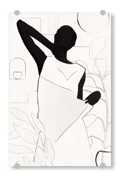 Acrylglasbild "Frau sauber minimalistisch" artboxONE - Abstrakt,Menschen,Geometrie - Frau,Mädchen,Sauber,Minimalismus,Modern,Female