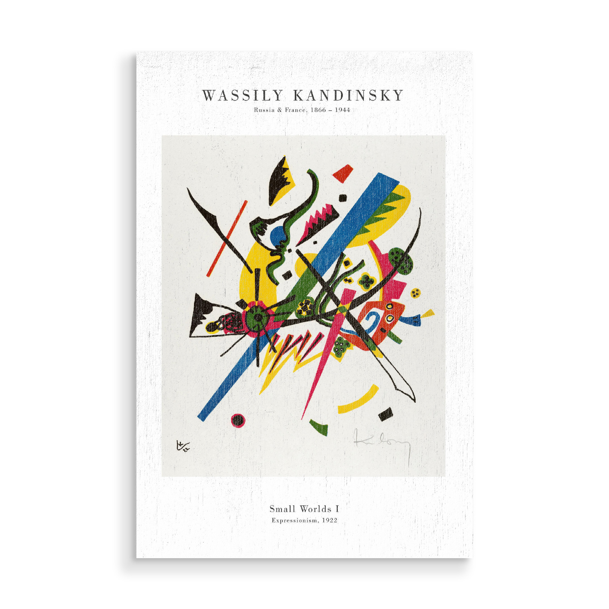 Holzbild "Kandinsky - Kleine Welten I" artboxONE - Abstrakt,Geometrie