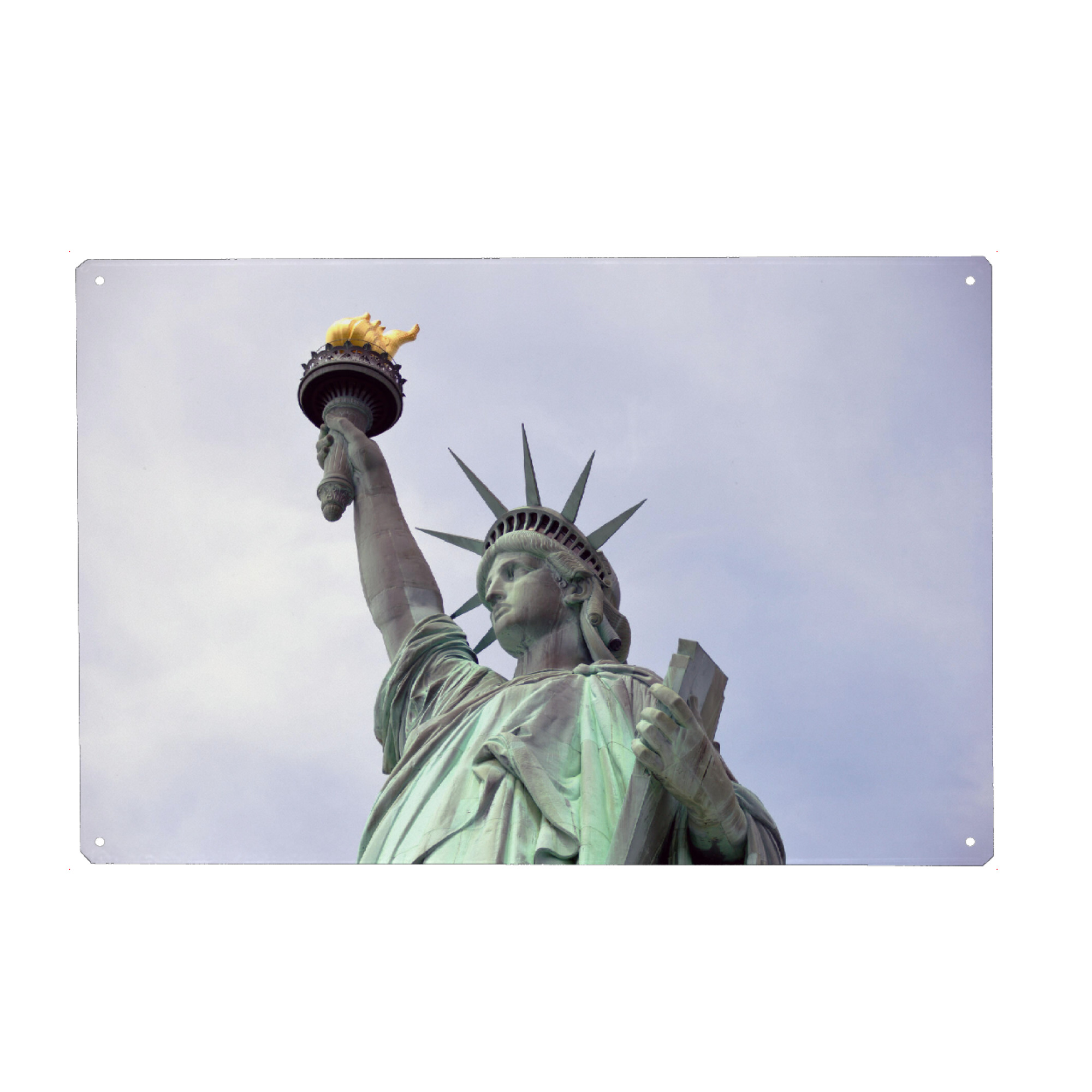 Metall Poster "New Yorker Freiheitsstatue" artboxONE - Städte / New York,Reise,Architektur,Reise / Länder