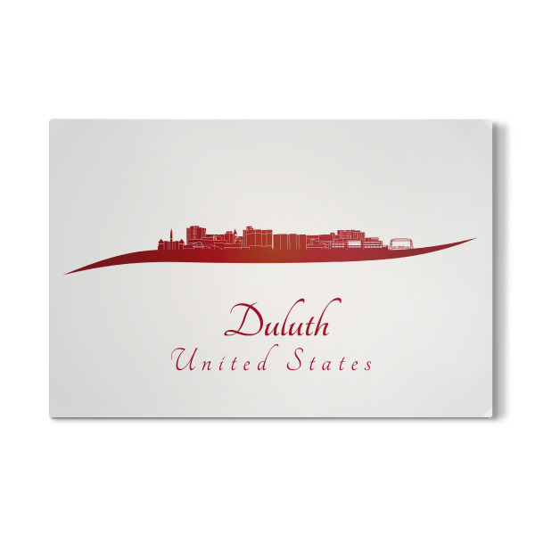 Galerie-Print "Duluth-Skyline in Rot" 30x20 cm artboxONE