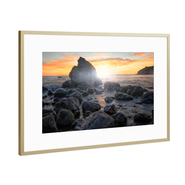 Poster mit Rahmen Gold "Radialer Muir" artboxONE - Natur,Reise,Reise / Länder