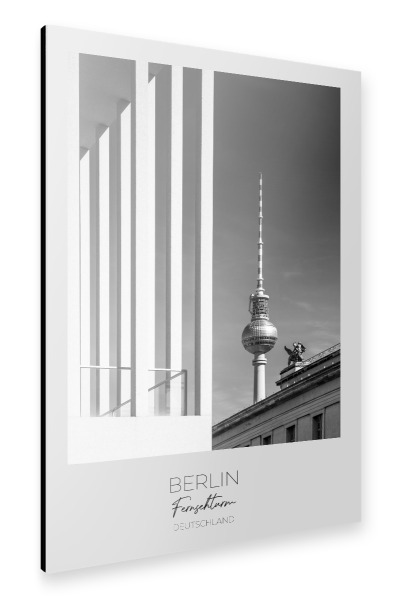 Alu-Dibond "Im Fokus: BERLIN Fernsehturm" 30x20 cm artboxONE