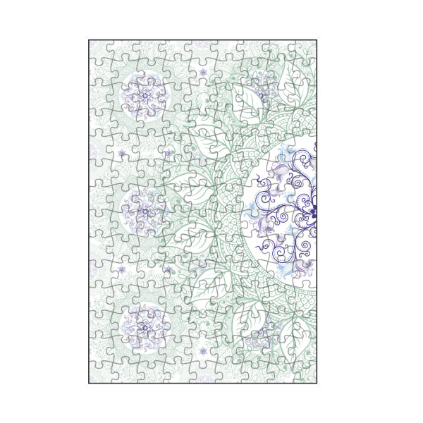 artboxONE Puzzle "Mandaleaf Cyan" artboxONE - Natur,Floral,Abstrakt - Mandala,Vektor,Digital,Blatt,Natur,Abstrakt,Arabisch,Yoga,Zen,Meditation