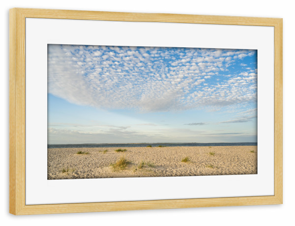 Poster mit Rahmen kiefer "Einsamer Strand auf Sylt" artboxONE - Natur,Reise,Reise / Strand und Meer