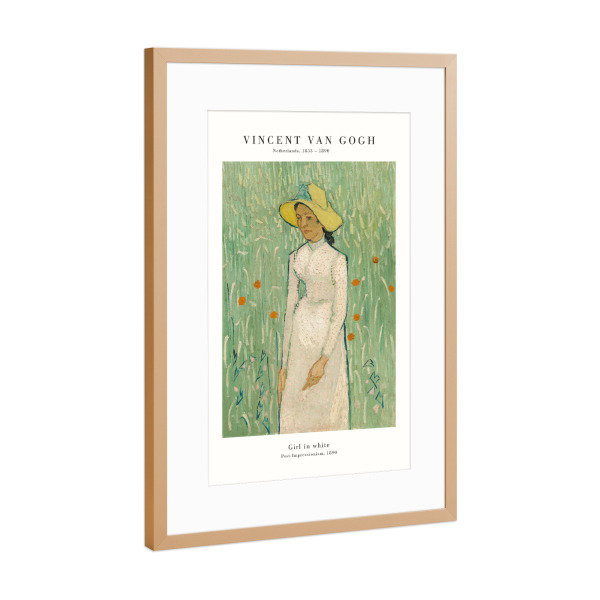 Poster mit Rahmen Kupfer "Van Gogh - Mädchen in weiß" artboxONE - Menschen