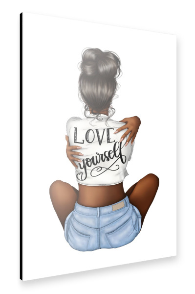 Alu-Dibond "Selbstliebe Afroamerikaner" 30x20 cm artboxONE