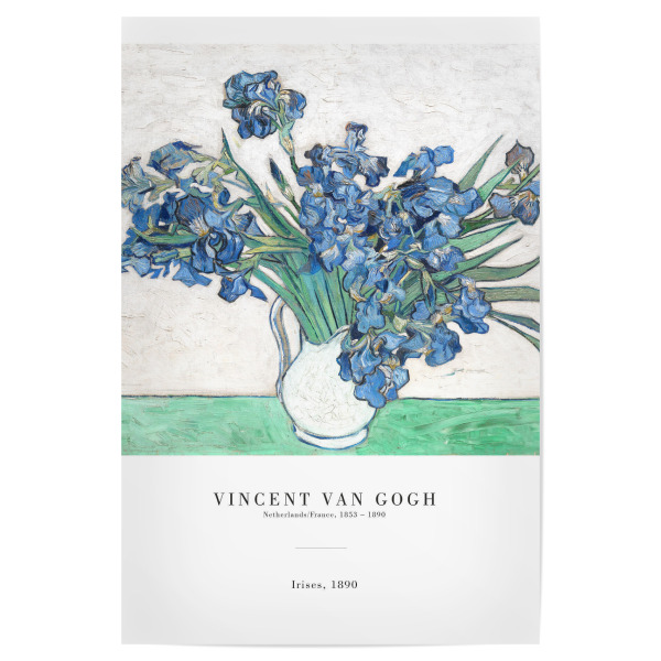 Poster "Van Gogh - Iris" artboxONE - Natur,Floral - Blume,Pflanze,Blumenstrauß,Vase,Blüte,Iris,Van gogh,Kunst,Malerei,Gemälde