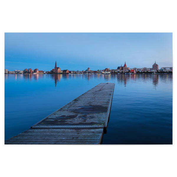 Poster "Himmel, Stadt, Warnow, Steg" artboxONE - Natur,Reise,Architektur,Städte / Weitere