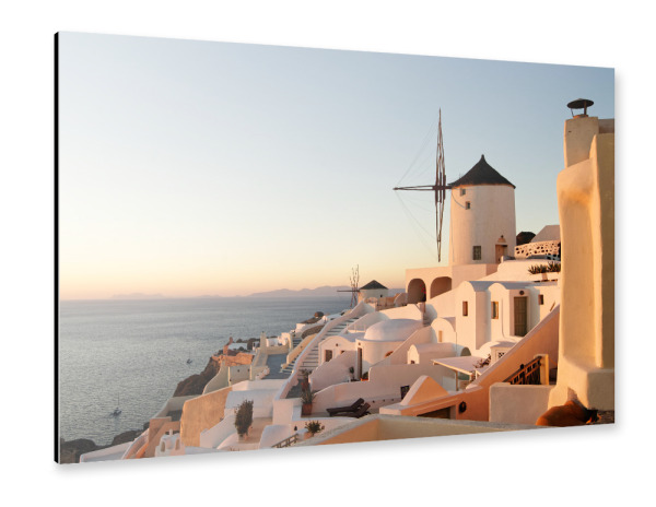 Alu-Dibond "Abendstimmung auf Santorini" 30x20 cm artboxONE