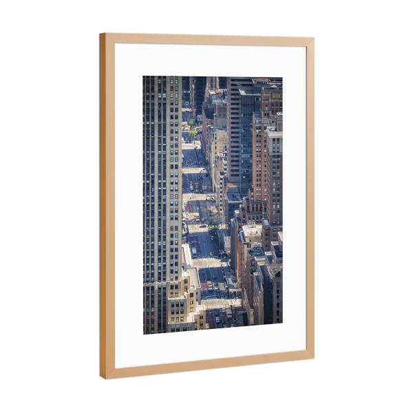 Poster mit Rahmen Kupfer "New Yorker Straße" artboxONE - Städte,Städte / New York,Reise,Architektur,Reise / Länder