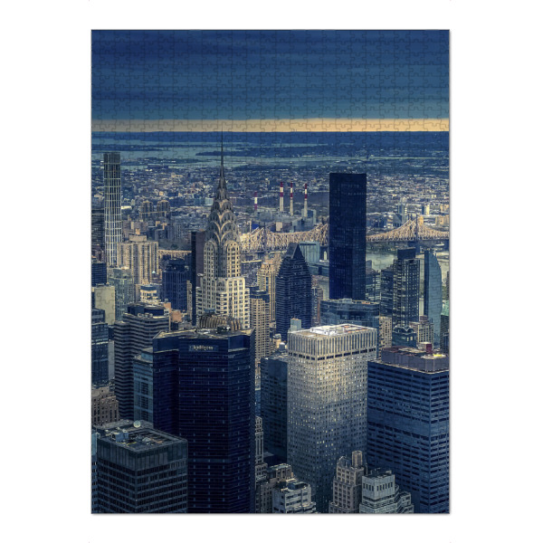 Puzzle Ravensburger "Blaues Manhattan" artboxONE - Städte,Städte / New York,Reise,Architektur,Reise / Länder