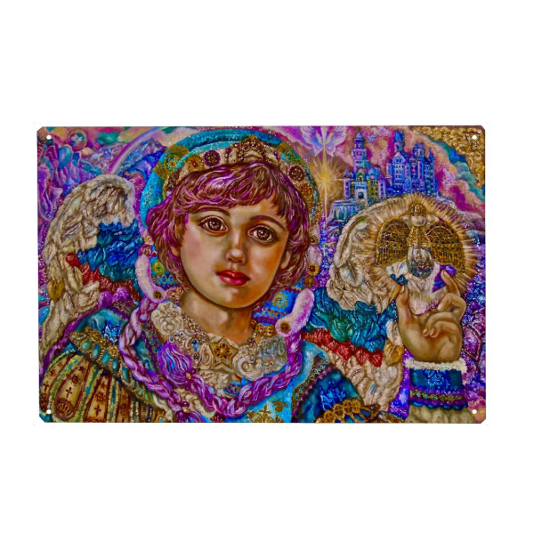 Metall Poster "Angel Jibril" artboxONE - Weihnachten - Engel,Fantasie,Religion,Glücklich. - Blechschild