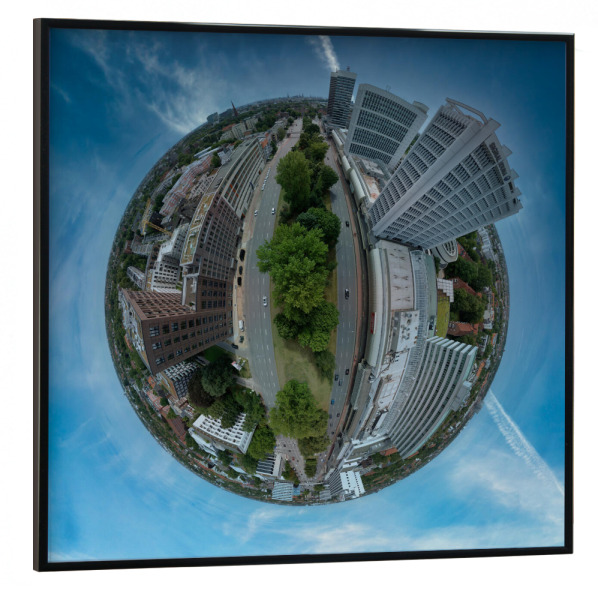 Poster mit schwarzem Rahmen 30x30 cm "HH-Mundsburg Hamburger Straße" artboxONE - Städte,Städte / Hamburg,Reise,Architektur,Reise / Länder