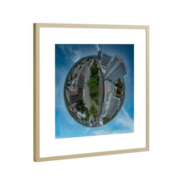 Poster mit Rahmen Gold "HH-Mundsburg Hamburger Straße" artboxONE - Städte,Städte / Hamburg,Reise,Architektur,Reise / Länder