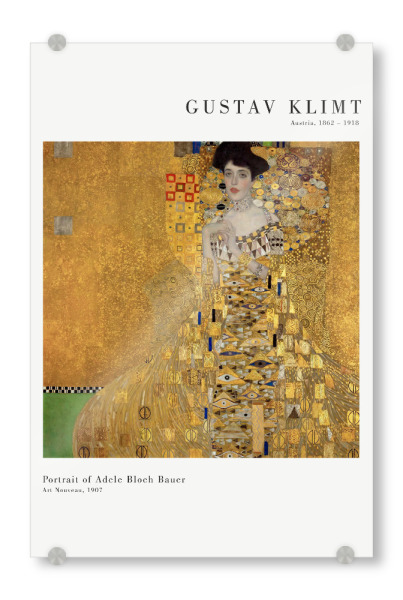 Acrylglasbild "Klimt - Adele Bloch Bauer" artboxONE - Menschen,Fashion - Klimt,Jugendstil,Frau,Portrait,Gold,Kunst,Malerei,Gemälde