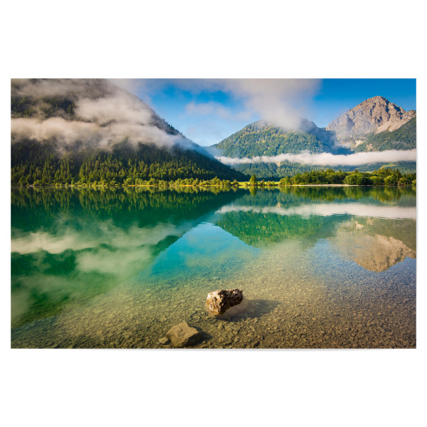 Poster "Morgen in Heiterwang" artboxONE - Natur,Reise - Berge,Landschaft,österreich,Reutte,Tirol,Natur