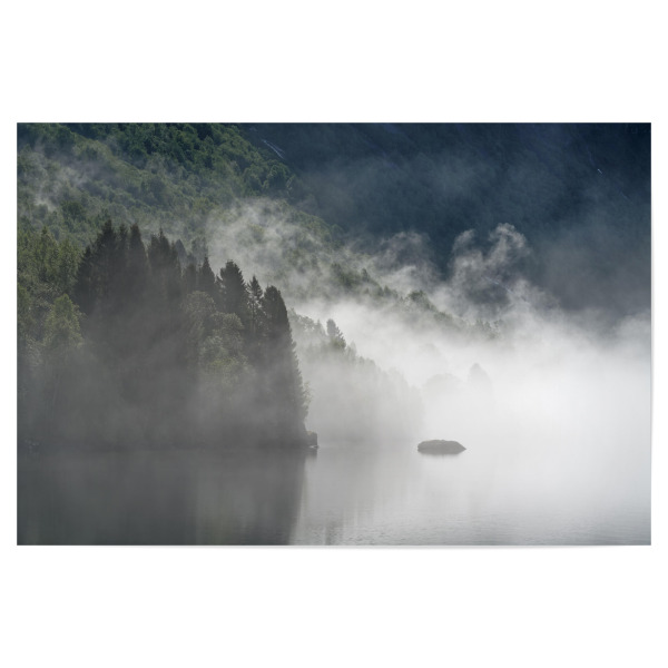 Poster "Morgennebel am See" artboxONE - Natur,Reise,Reise / Länder