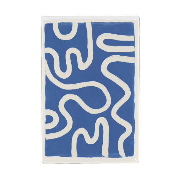 Metall Poster "Malou Studio - Leticia Blau" artboxONE - Abstrakt,Geometrie