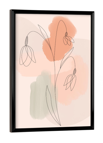 Poster mit schwarzem Rahmen "Tulpen Herzen" artboxONE - Floral - Tulpen,Blumen,Rosen,Orchideen