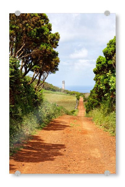 Acrylglasbild "Wanderweg zum Leuchtturm" artboxONE - Natur,Reise,Reise / Strand und Meer