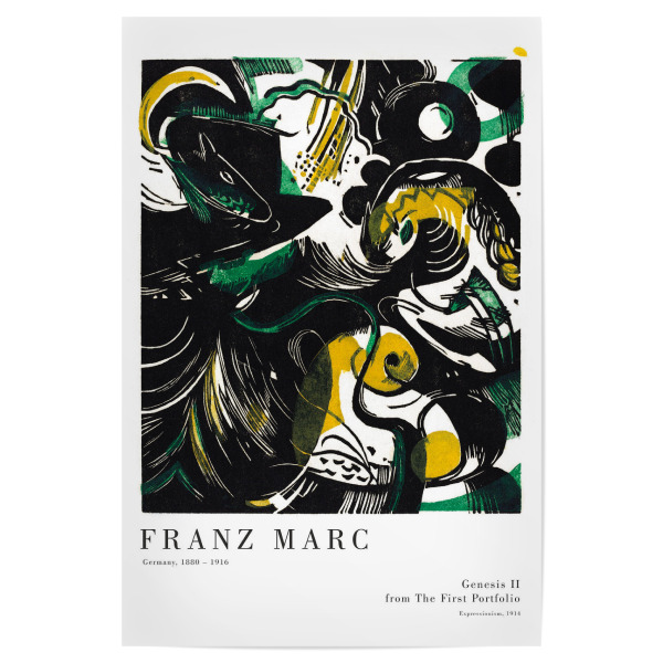 Poster 30x20 cm "Marc - Genesis I I" artboxONE - Tiere,Abstrakt - Expressionismus,Marc,Abstrakt,Tiere,Kunst,Malerei,Gemälde