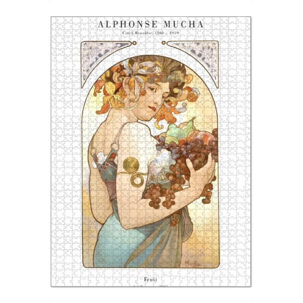 Puzzle Ravensburger "Mucha - Lance Fruit" artboxONE - Essen & Trinken,Menschen,Für Mama,Essen & Trinken / Obst & Gemüse