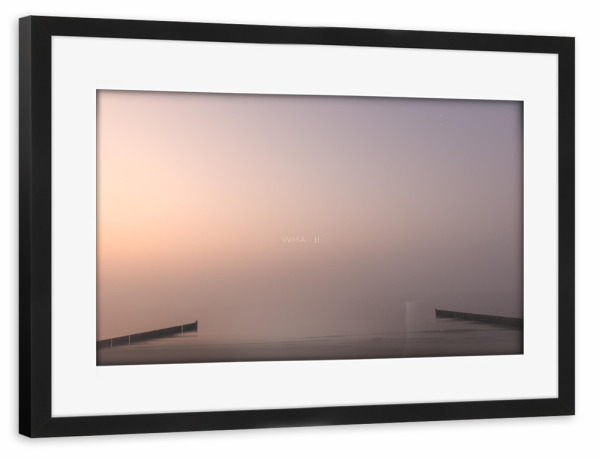 Poster mit Rahmen schwarz "WHAT IF - Tor zum Meer" artboxONE - Typografie,Natur,Reise / Strand und Meer