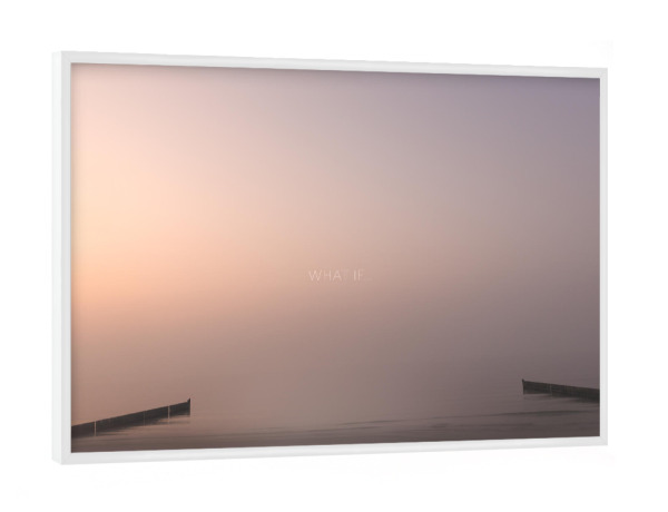 Poster mit weißem Rahmen "WHAT IF - Tor zum Meer" artboxONE - Typografie,Natur,Reise / Strand und Meer