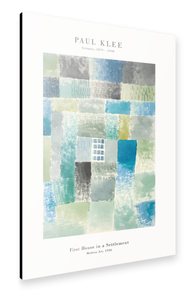 Alu-Dibond "Klee - Haus in einer Siedlung" 30x20 cm artboxONE